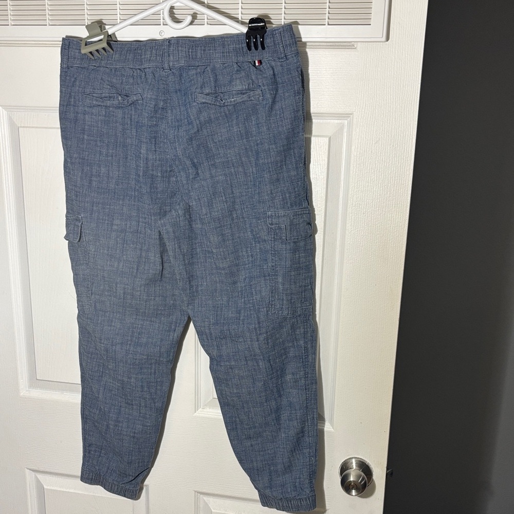 Women Blue Casual Pants Tommy Hilfiger